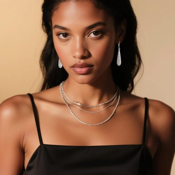 Women's 925 Sterling Silver Teardrop Dangle Leverback Hypoallergenic Earrings - Picture 5 of 7